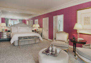 The Peninsula Beverly Hills Hotel Grand Deluxe Pink Suite Bedroom